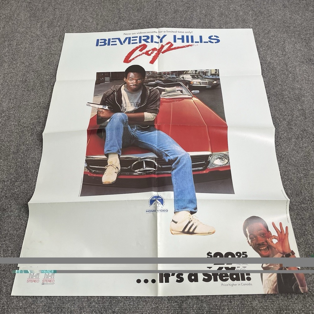 Beverly Hills Cop 2 Original Movie Promotional Poster 80's Action 25.5x33.5" VTG